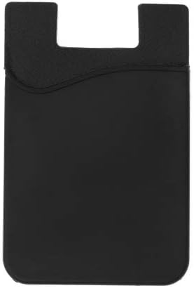 System-S 10x snjallsímakortahaldari með sílikoni, kortahulstri í svörtu