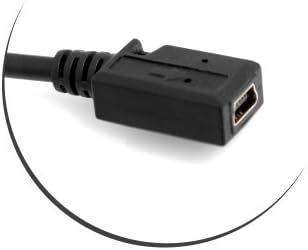 SYSTEM-S Mini USB (male) 90° downward angle cable to Mini USB (female) adapter cable 27 cm