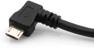 SYSTEM-S USB OTG millistykki fyrir á ferðinni Micro USB 90 gráðu rétthyrndur 90° horntengi í USB 2.0 Type A hýsingarsnúra