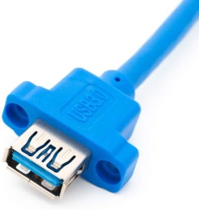 System-S USB Type A 3.0 male to USB Type A 3.0 female for panel mount cable 100cm