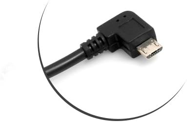 SYSTEM-S USB A kvenkyns hýsingarsnúra í Micro USB (karlkyns) 90° vinstri hallandi tengi OTG On The Go hýsingarsnúra stutt 13,5 cm