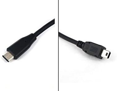 System-S USB Type C 3.1 to Mini USB Host Adapter OTG On the Go Host Cable 10 cm in Black