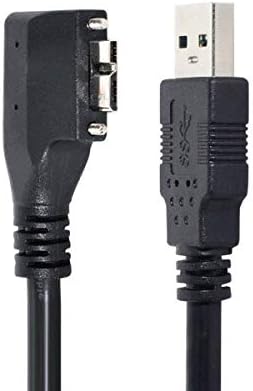 SYSTEM-S USB 3.0 snúra 120 cm Tegund A karlkyns í Micro B karlkyns skrúfutengi í svörtu