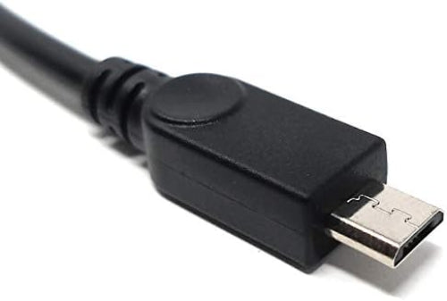 SYSTEM-S USB 2.0 snúra 15 cm Micro B karlkyns í Mini B kvenkyns millistykki í svörtu