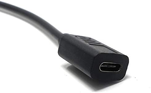SYSTEM-S USB 3.1 Kabel 25 cm Typ C Buchse zu Micro B Stecker Winkel Adapter in Schwarz