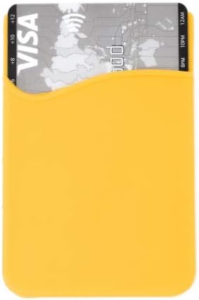 System-S 10x Smartphone Card Holder Silicone Case Card Case in Yellow