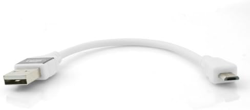 System-S Micro USB 2.0 snúra gagnasnúra og hleðslusnúra í hvítu, 10 cm