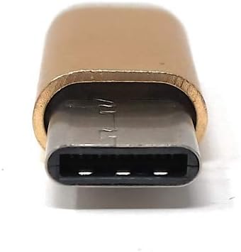 SYSTEM-S USB 3.1 Adapter Typ C Stecker zu 2.0 Micro B Buchse Kabel goldfarben