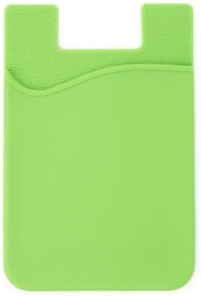 System-S 1x Smartphone Card Holder Silicone Case Card Case in Green