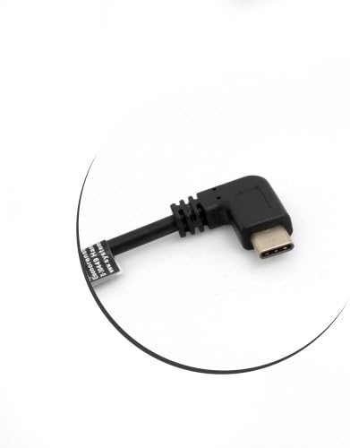 SYSTEM-S USB 3.1 Tegund C (karlkyns) 90° horn í Mini USB (kvenkyns) gagnasnúra hleðslusnúra millistykki snúruframlenging u.þ.b. 27 cm