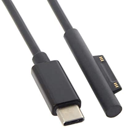 System-S USB 3.1 Type C snúra fyrir Microsoft Surface Pro 3 4 5 6 7 8 9 12V -15V 180cm með Surface Connect tengi