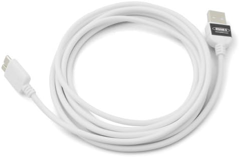 System-S 2 m hraðhleðslusnúra frá Micro USB 3.0 fyrir tvöfalt hraðari hleðslu. Tvöföld hleðsla, tvöfalt hraðari hleðsluhraði, 2x hraðari, í hvítu.