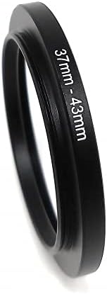 SYSTEM-S linsu millistykki 37 mm skrúfgangur í 43 mm uppstigshring í svörtu fyrir síur