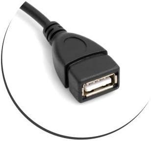 SYSTEM-S Mini USB (karlkyns) niðurhallaður USB-On-The-Go hýsingarsnúra í USB gerð A (kvenkyns) millistykki 13,5 cm