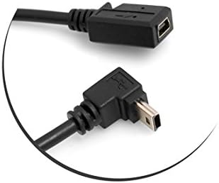 SYSTEM-S Mini USB 90° Grad aufwärts gewinkelt Winkel Kabel auf Mini USB Buchse Adapter Datenkabel Ladekabel 27 cm