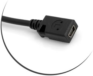 SYSTEM-S USB 3.1 Tegund C (karlkyns) 90° horn í Mini USB (kvenkyns) gagnasnúra hleðslusnúra millistykki snúruframlenging u.þ.b. 27 cm