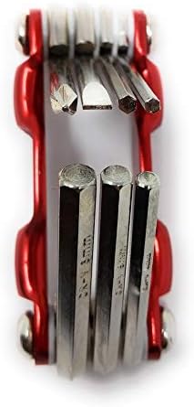 System-S folding multi-tool kit, red, 7 in 1