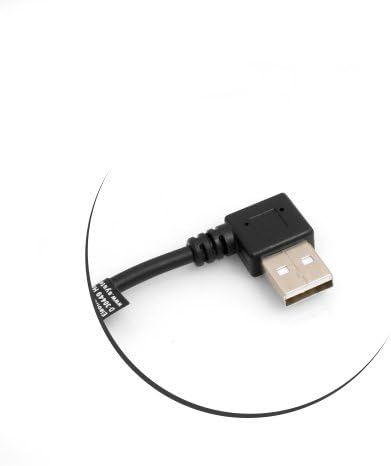 SYSTEM-S USB snúra 2.0 Tegund A (karlkyns) 90° rétt hornrétt við USB 2.0 Tegund A (kvenkyns) 21 cm