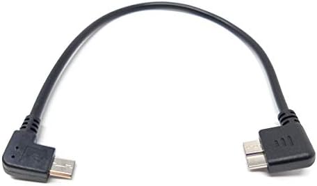 SYSTEM-S USB 3.0 snúra 20 cm Micro B tengi í 2.0 Micro B tengi hornrétt