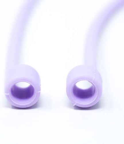 System-S 5x Silikon Halteband Holder für AirPods Kopfhörer in Lila