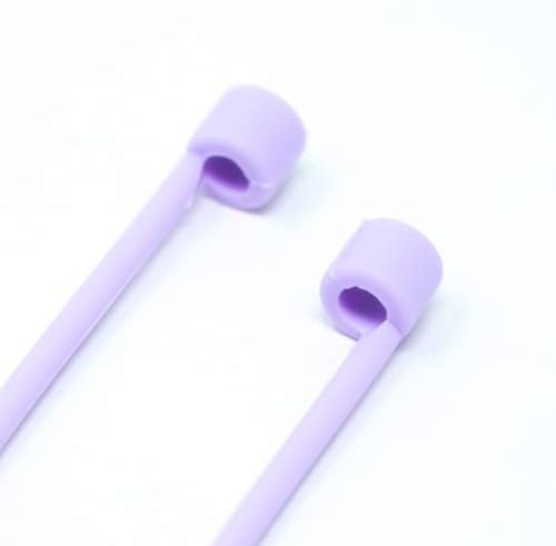 System-S 10x Silicone Holder for AirPods Headphones in Purple