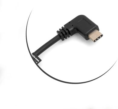 SYSTEM-S USB 3.1 Tegund C 90° í 2.0 Tegund A 90° hornsnúra 27 cm