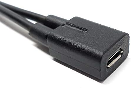 SYSTEM-S USB 2.0 Y Kabel 25 cm Micro B Buchse zu Typ C und Micro B Stecker