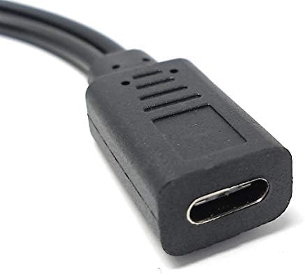SYSTEM-S USB 3.1 Y Kabel 25 cm Typ C Buchse zu Typ C und 2.0 Micro B Stecker