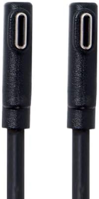 System-S USB Typ C 3.1 Kabel auf USB Typ C 3.1 Gen 2 65W Gbit/s 90° Grad gewinkelt 180cm