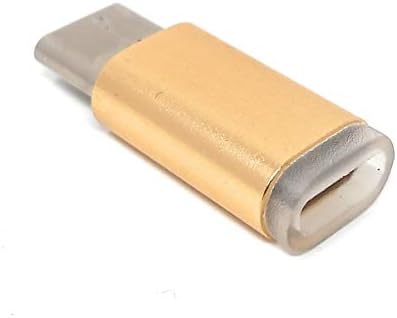 SYSTEM-S USB 3.1 Adapter Typ C Stecker zu 2.0 Micro B Buchse Kabel goldfarben