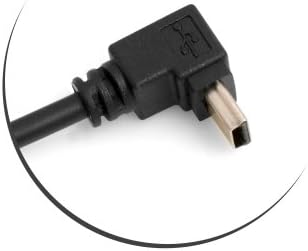 SYSTEM-S Mini USB (male) 90° downward angle cable to Mini USB (female) adapter cable 27 cm