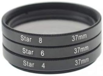 SYSTEM-S Star Filter Set of 3 37 mm with Clip Lens Filter in Black for Smartphone