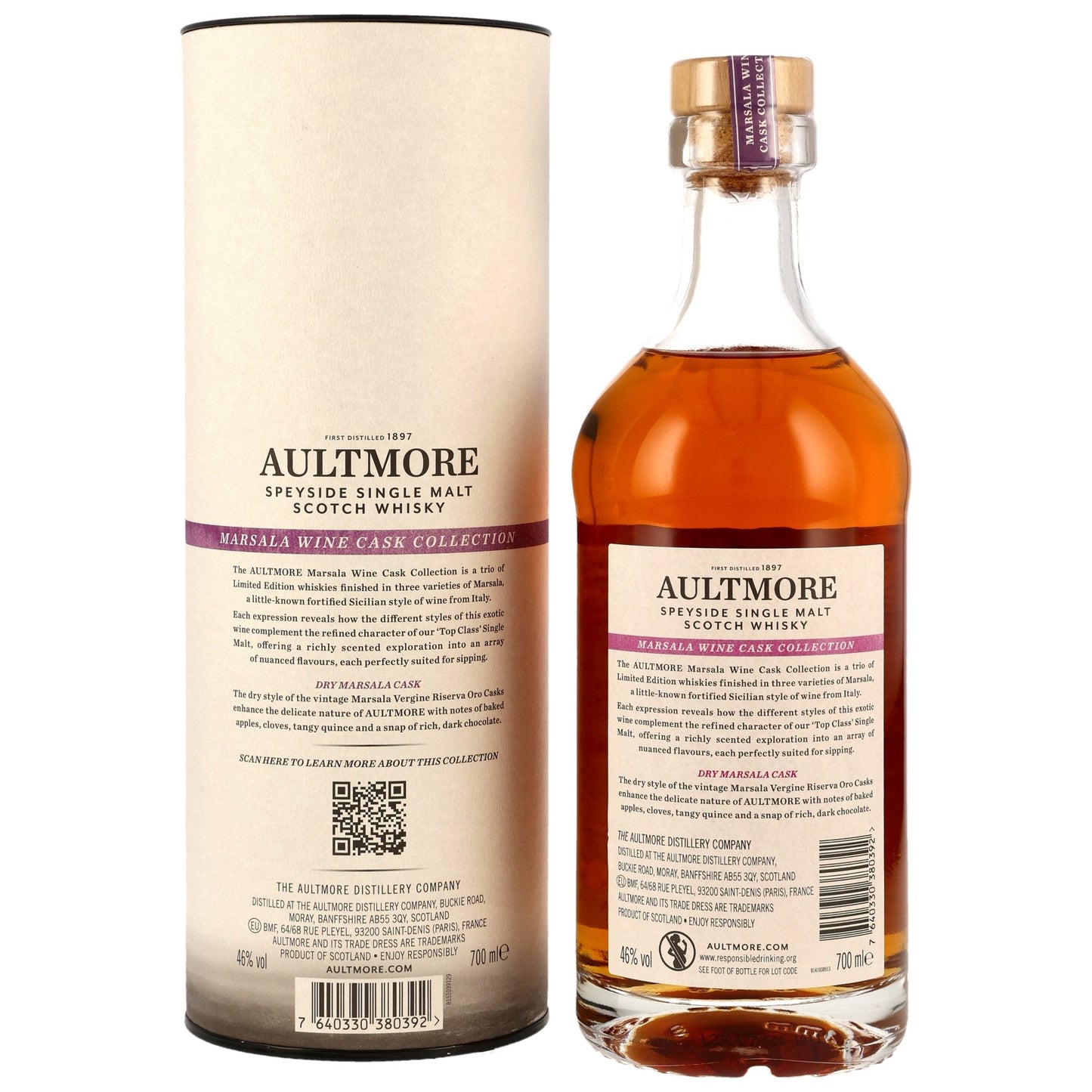 Aultmore 15 - Marsala Wine Cask Collection - Dry Marsala Finish