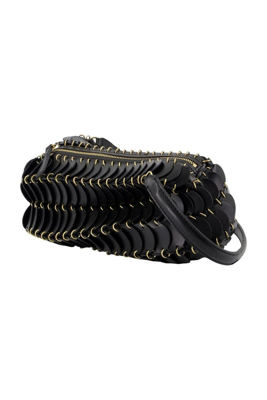 Schultertasche - Rabanne - Leder - Schwarz