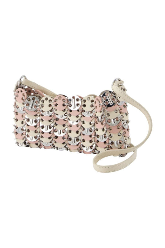 Schultertasche - Rabanne - Leder - Silber