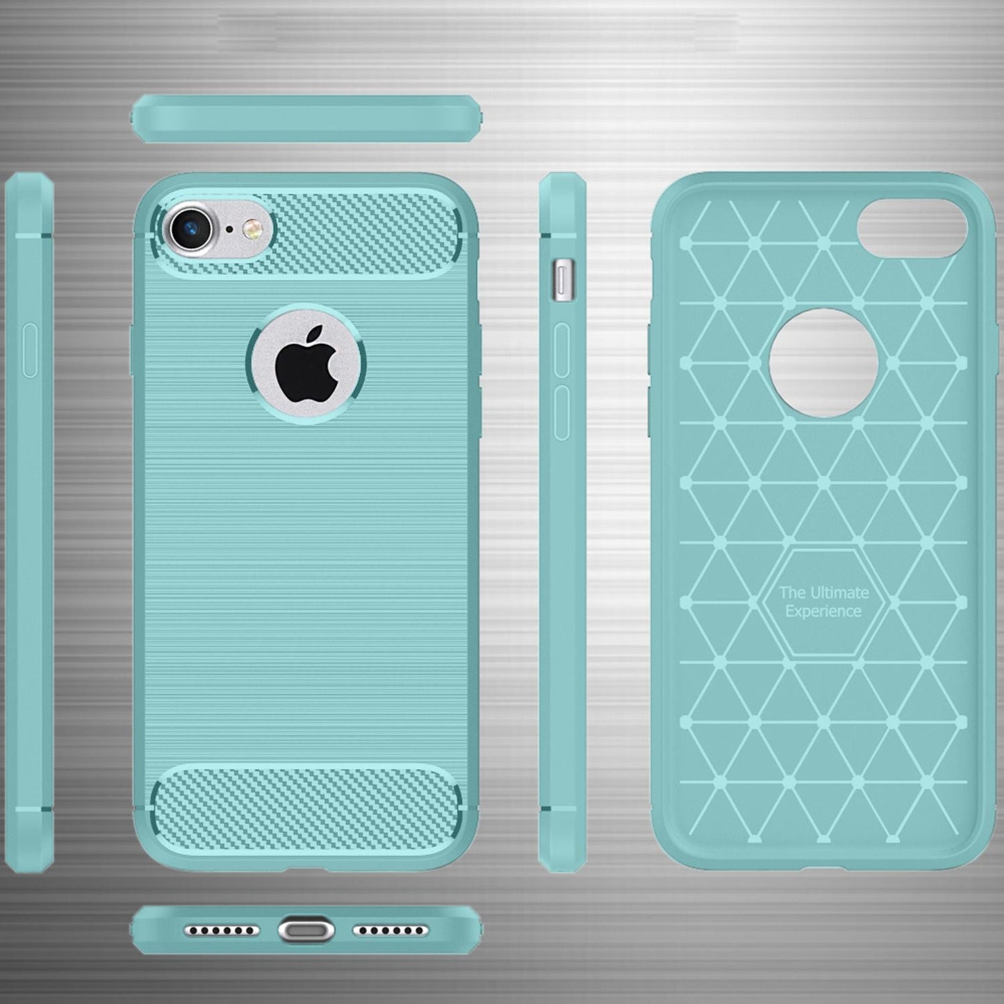 NALIA Phone Case for Apple iPhone 7, Carbon Fiber Look, Stylish Phone Case