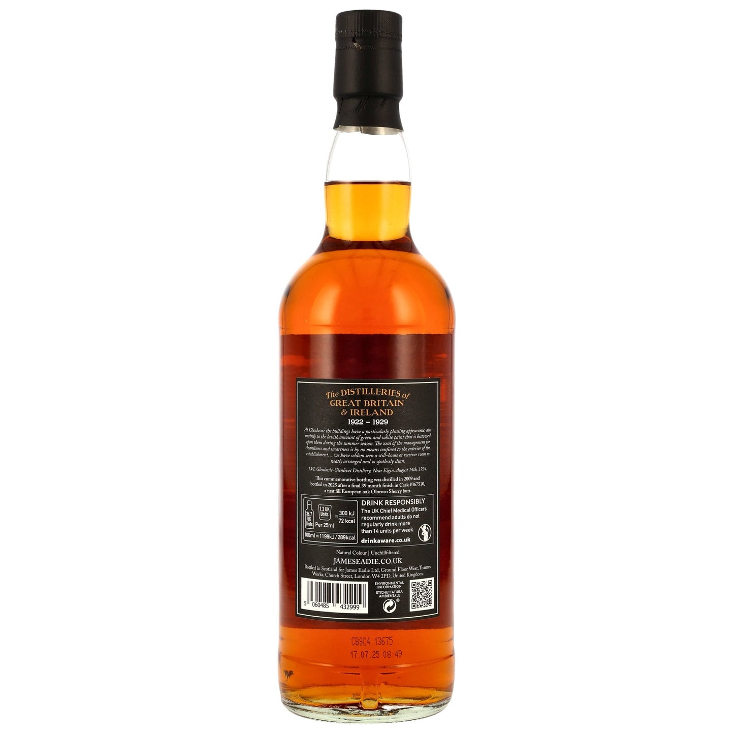 Glenlossie 16 2009/2025 - James Eadie - Fyrsta fylling Oloroso Sherry butt #367510