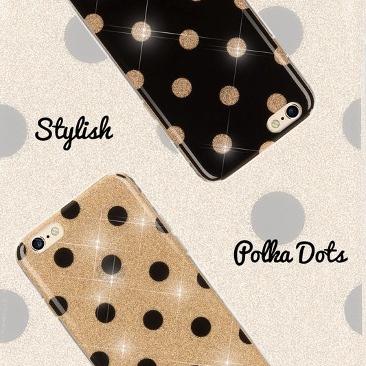 Apple iPhone 6 6S Dots Phone Case by NALIA, Silicone Cover Case Protective Glitter
