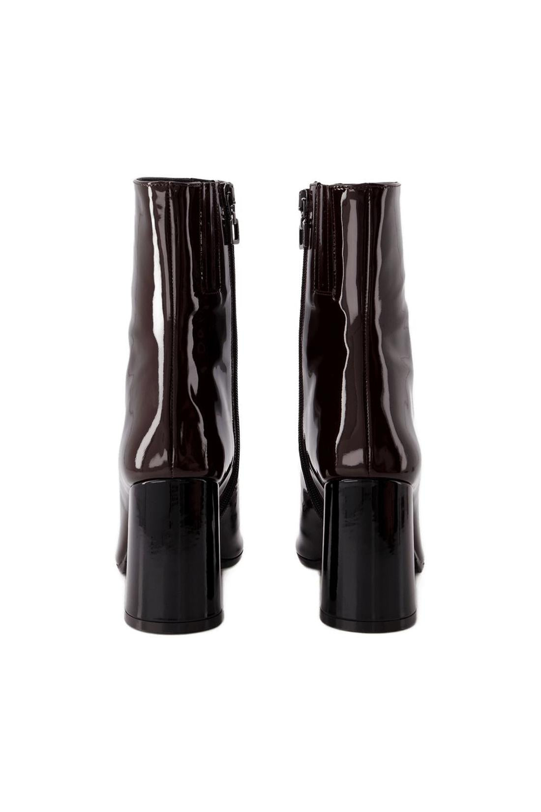 Stiefeletten Donna - Carel - Lackleder - Braun/Schwarz