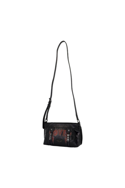 Sunny Mood Punk Schultertasche - Zadig & Voltaire - Leder - Schwarz