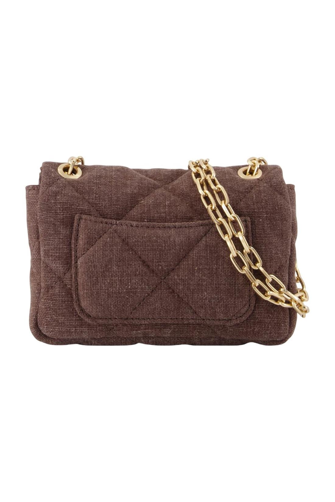 Nano Moon Schultertasche - Vanessa Bruno - Leinen - Braun