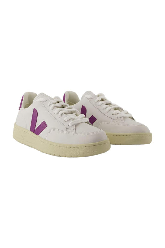 Sneakers V-12 - Veja - Leder - Weiß Cosmos