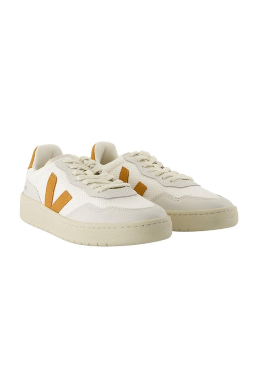 Sneakers V-90 - Veja - Nylon - Weiß