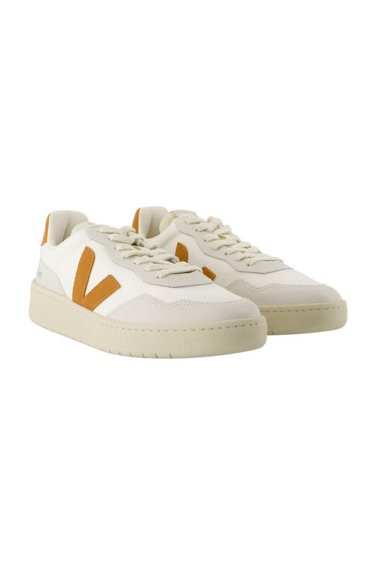 Sneakers V-90 - Veja - Nylon - Weiß