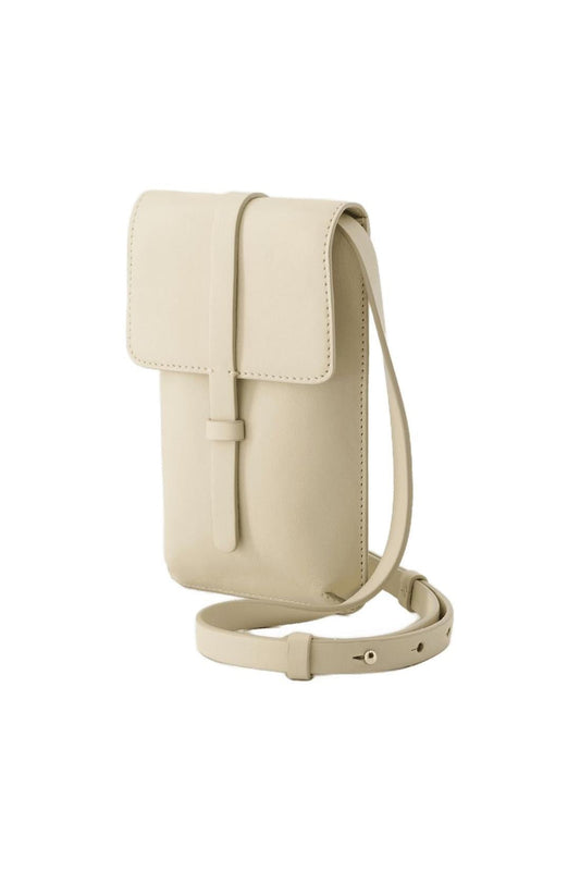 Leonore Schultertasche - Ines de la Fressange - Leder - Light Sand