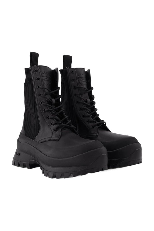 Stiefeletten Trace Sm35A aus schwarzem Leder