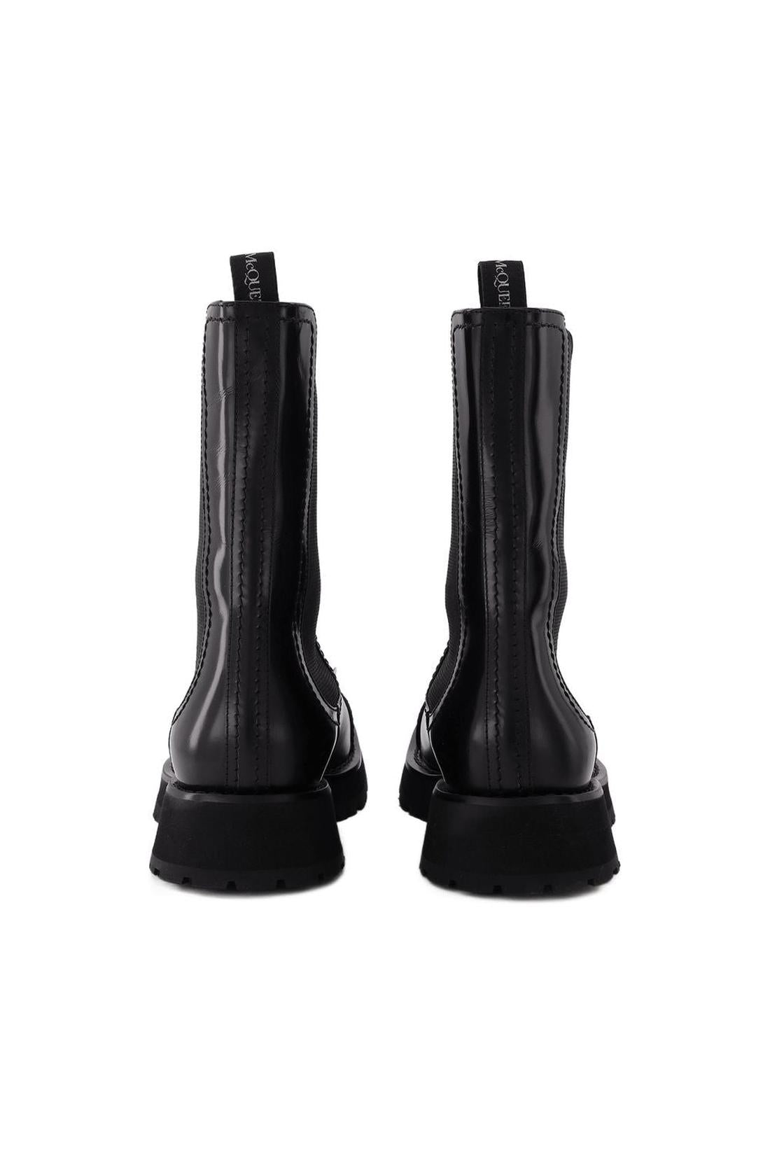 Stiefeletten Studs aus schwarzem Leder