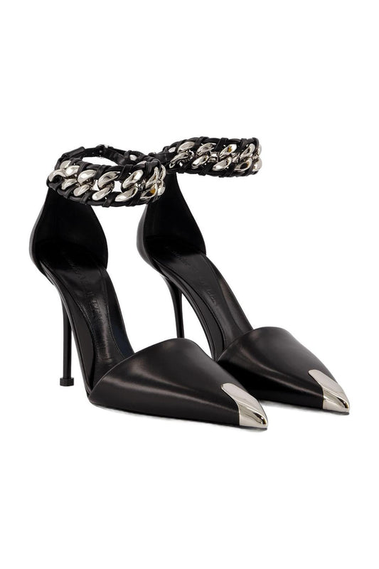 Punk Heels - Alexander Mcqueen - Leder - Schwarz/Silber