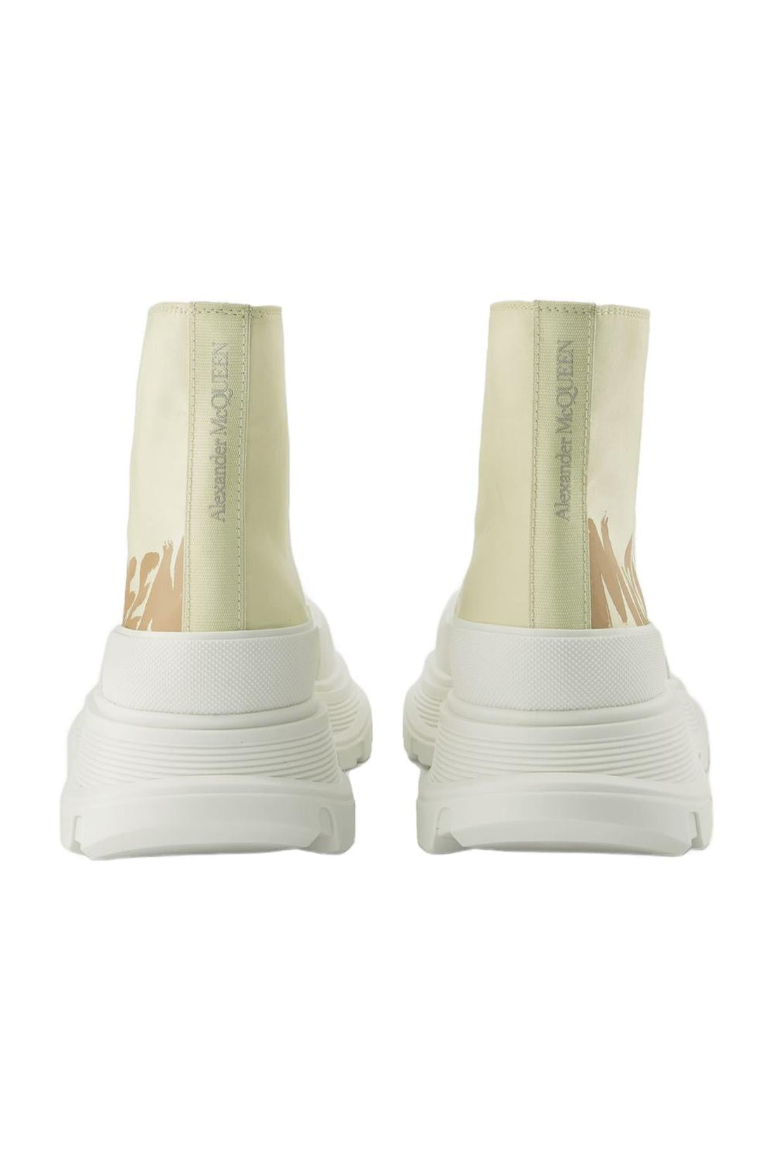 Tread Slick Sneakers - Alexander Mcqueen - Black/White - Leather