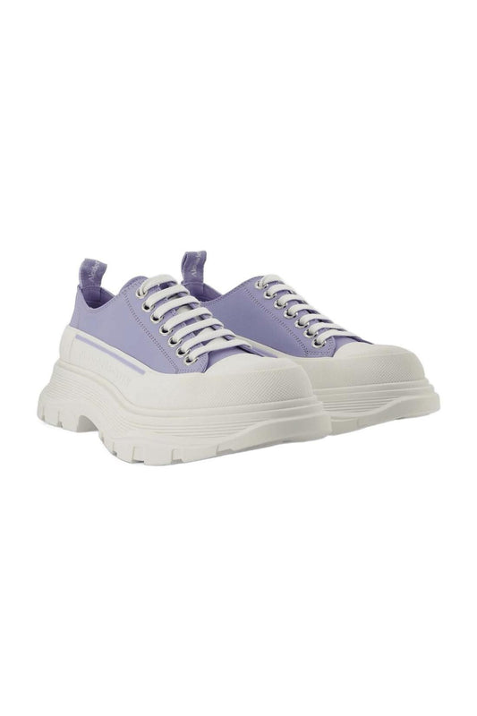 Tread Slick Sneakers - Alexander Mcqueen - Lilac/White - Leather